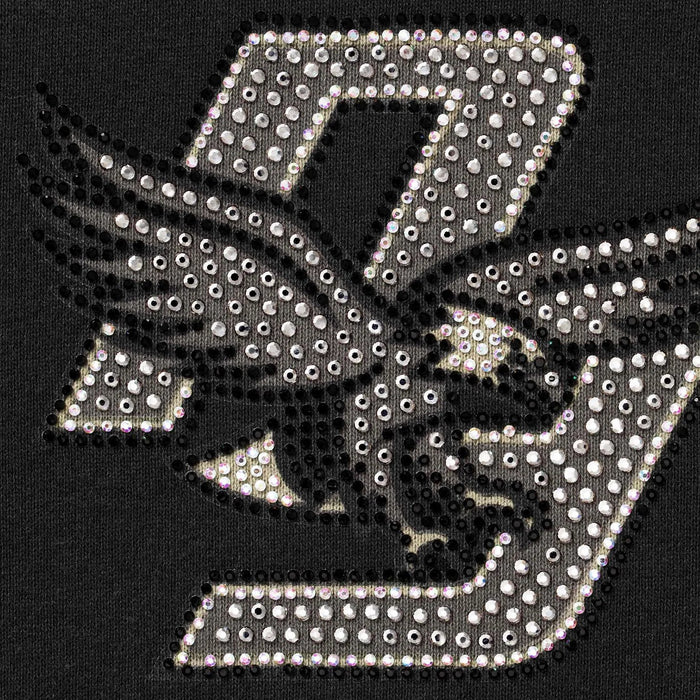 Supreme Rhinestone Eagle Hooded Sweatshirt Black