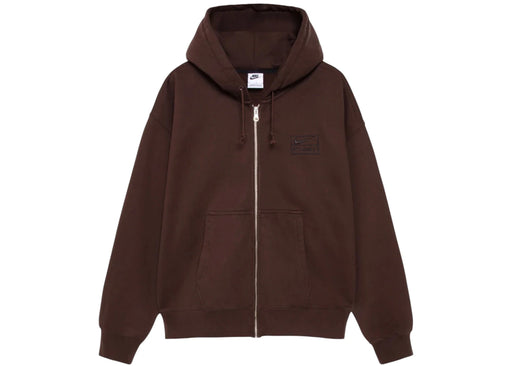 Stussy x Nike Stone Washed Fleece Zip Hoodie (FW25) Dark Cinder