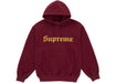Supreme Washed Old English Hooded Sweatshirt Cardinal