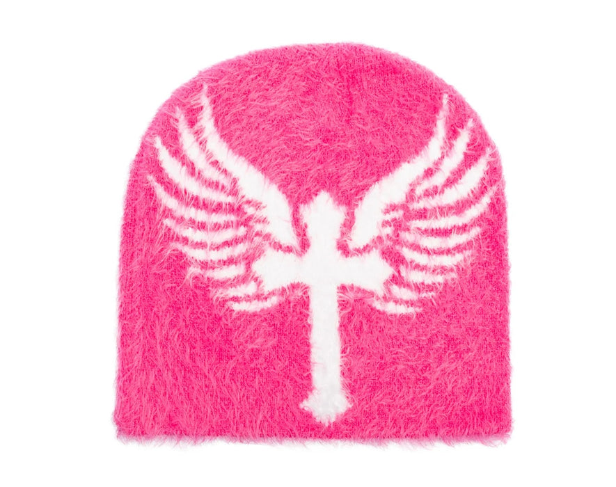 Reflection Luxury Fuzzy Beanie pink