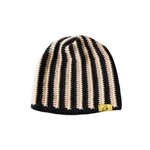 Corteiz Big Crochet Beanie Black/White