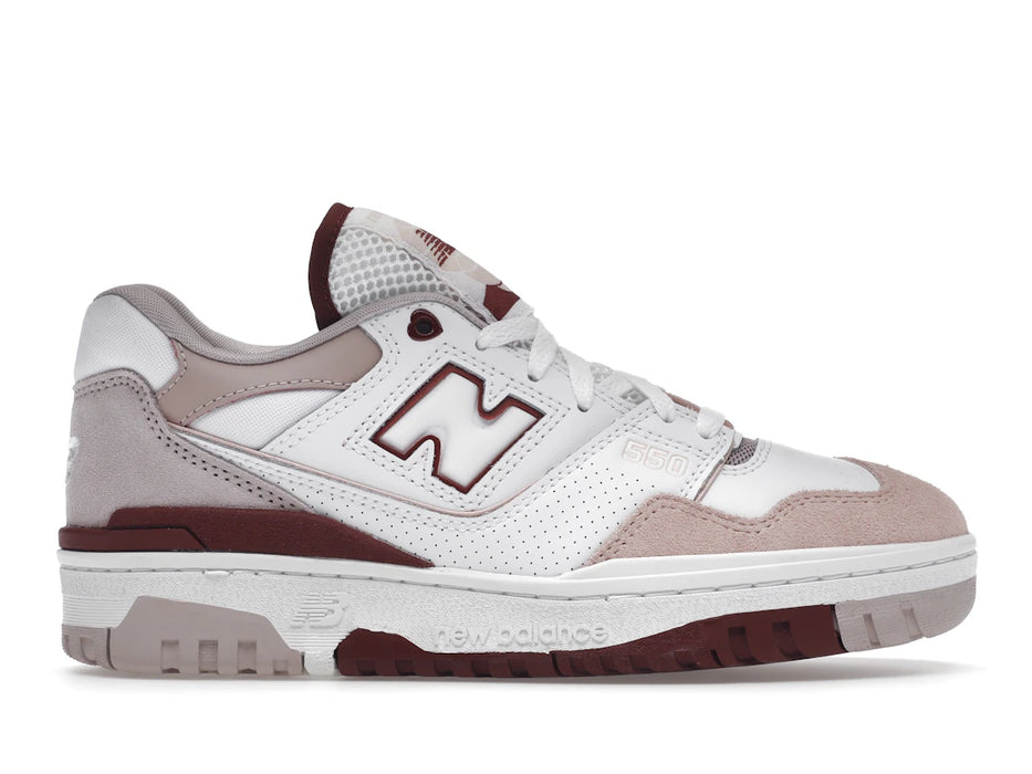 New Balance 550 White Scarlet (Women's)