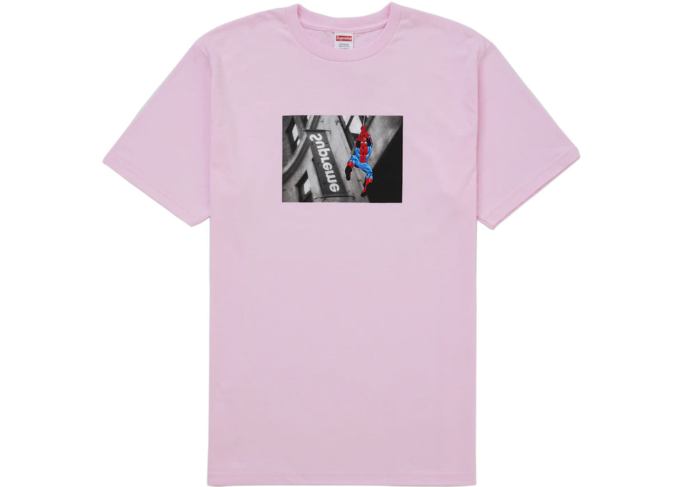 Supreme Spider-Man Tee Light Pink