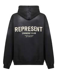 Represent Owner's Club Hoodie washed Black