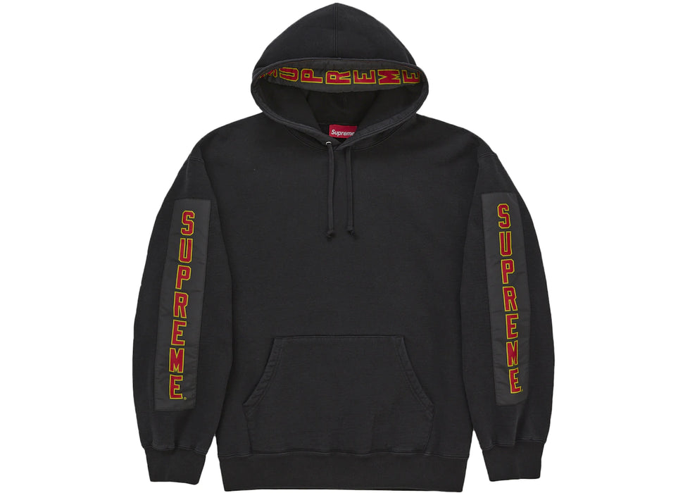 Supreme Woven Patches Hooded Sweatshirt Black
