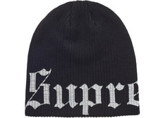 Supreme Old English Printed Beanie (SS26) Black