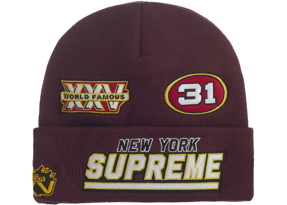 Supreme New Era Football Beanie Red