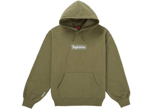 Supreme Box Logo Hooded Sweatshirt (FW25) Light Olive