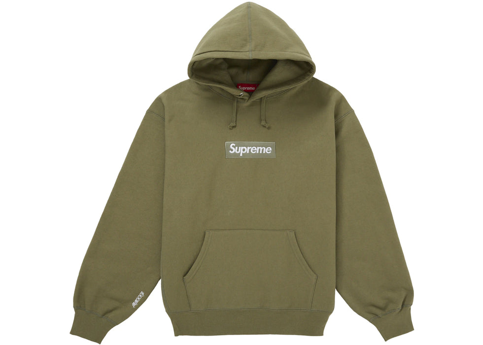 Supreme Box Logo Hooded Sweatshirt (FW25) Light Olive
