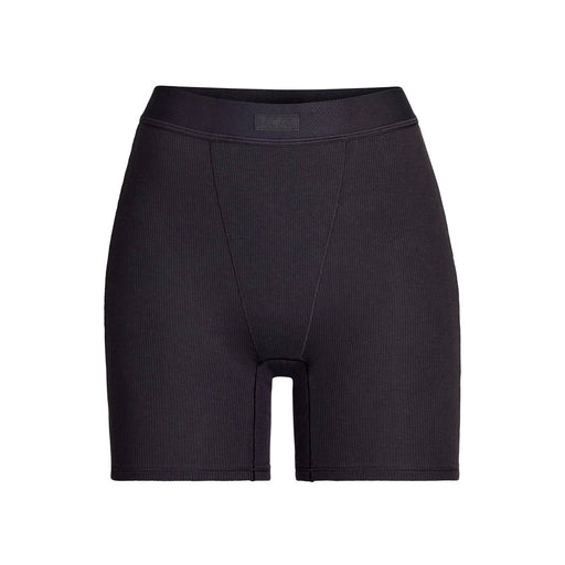 SKIMS COTTON RIB BOXER SOOT