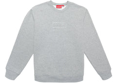 Supreme Cutout Logo Crewneck Heather Grey
