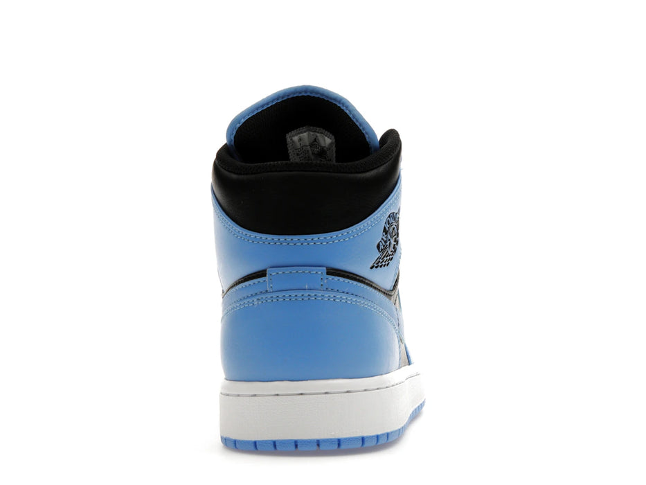 Jordan 1 Mid University Blue Black