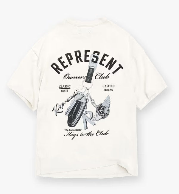 Represent Keys To The Club T-Shirt Flat White