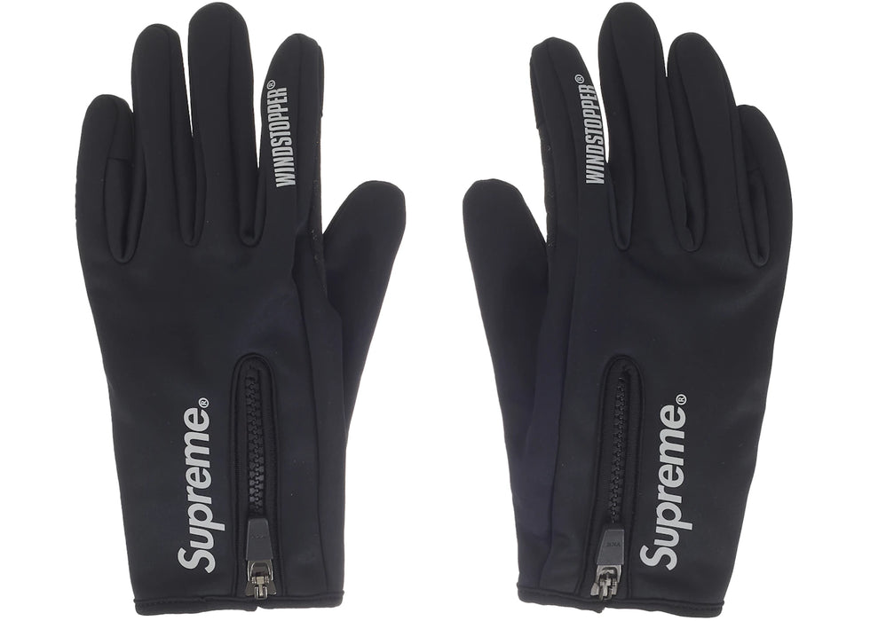 Supreme WINDSTOPPER Zip Gloves (FW25) Black