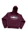 Corteiz Island Puff Print Zip Hoodie Burgundy