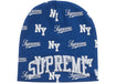 Supreme New Era Monogram Beanie Blue