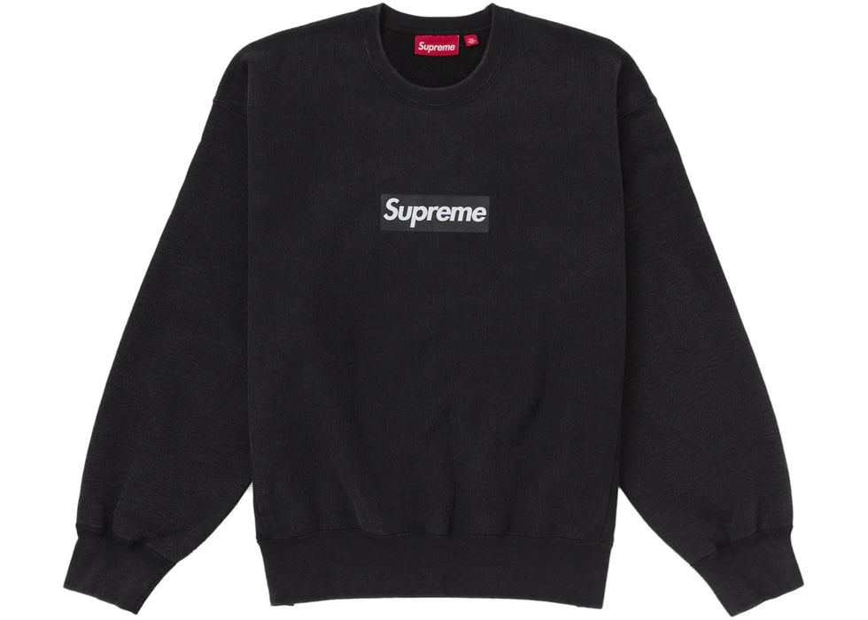 Supreme Washed Box Logo Crewneck Black