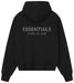 Fear of God Essentials Classic Fleece Zip-Up Hoodie Jet Black