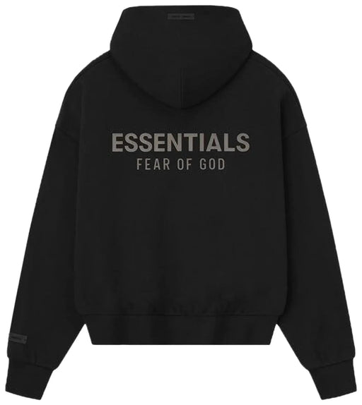 Fear of God Essentials Classic Fleece Zip-Up Hoodie Jet Black