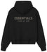 Fear of God Essentials Classic Fleece Zip-Up Hoodie Jet Black