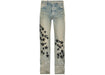 AMIRI Leather Star Straight Jeans Clay/Indigo