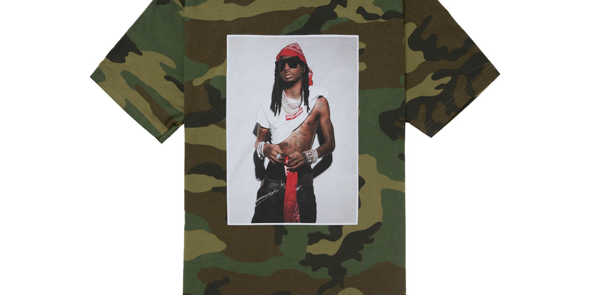 Supreme Playboi Carti Tee Woodland Camo - SPIKE
