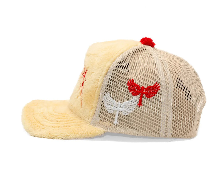 Reflection Luxury Fuzzy Trucker  Yellow Red