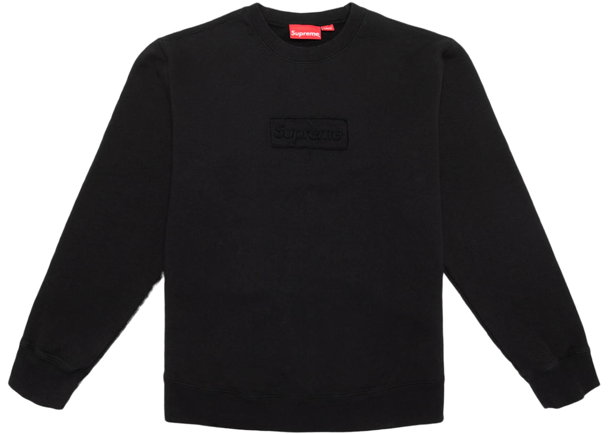 Supreme Cutout Logo Crewneck Black