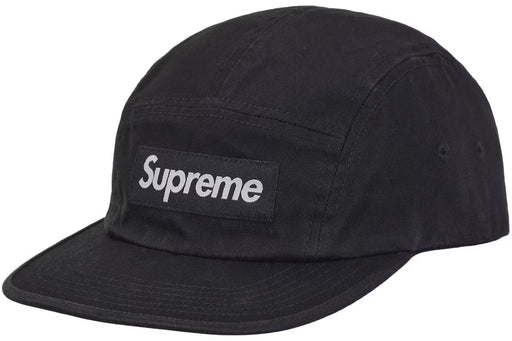 Supreme Washed Chino Twill Camp Cap (FW26) Black