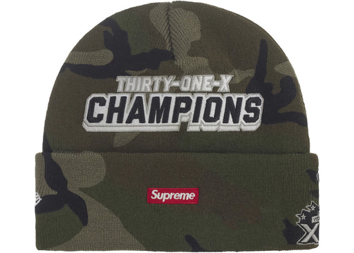Supreme New Era Football Beanie Woodland Camo