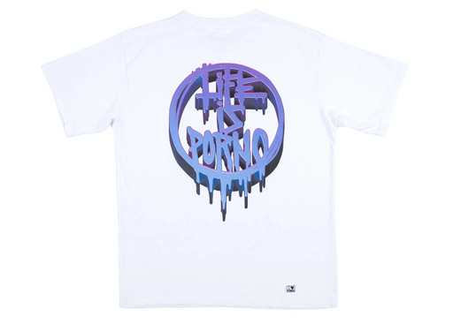 Life is Porno 3D White Tee