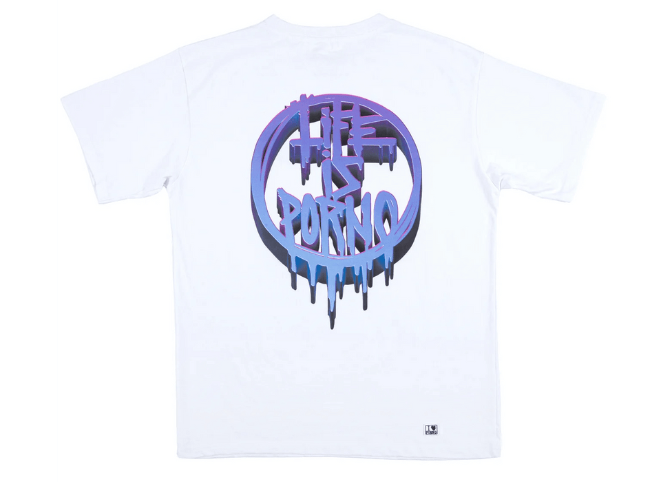 Life is Porno 3D White Tee