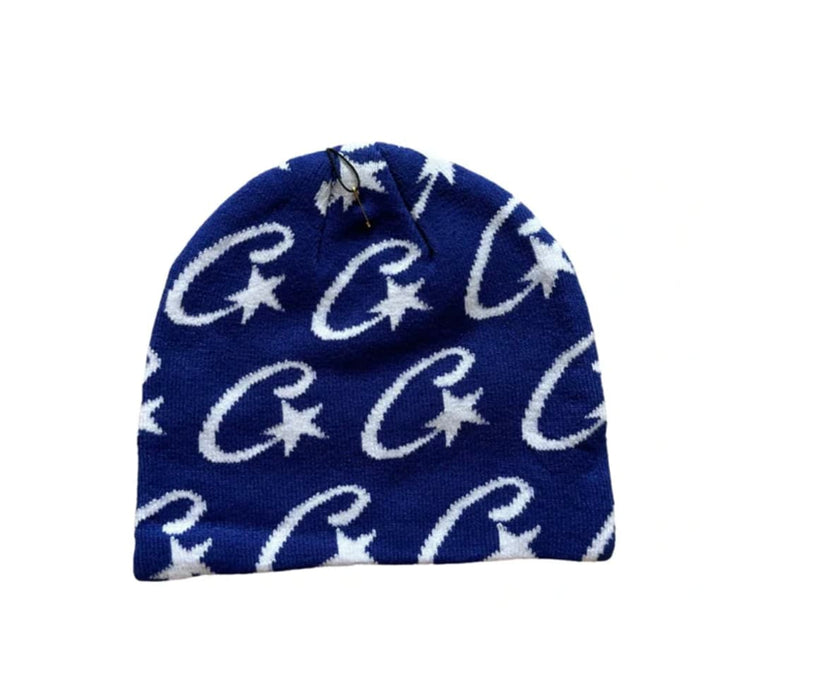 Corteiz Cstarz Monogram Beanie Royal Blue