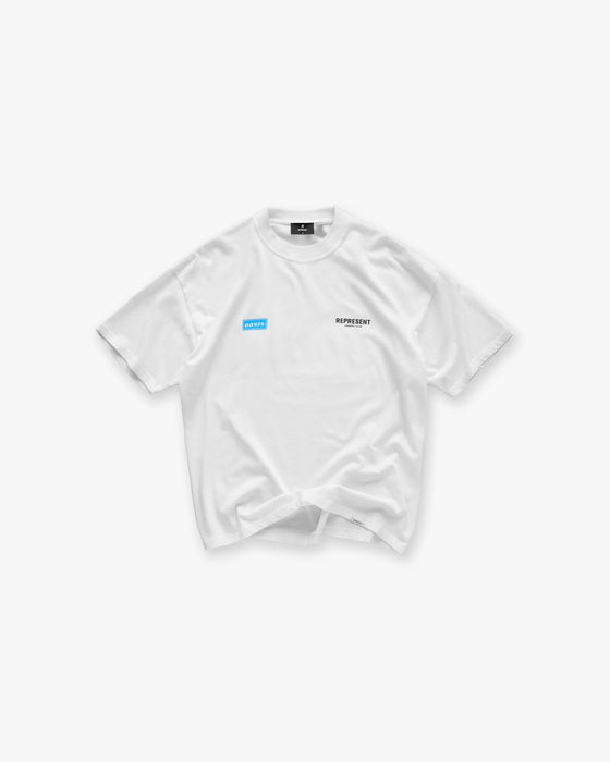 Represent X Oasis Owners Club T-Shirt Flat White