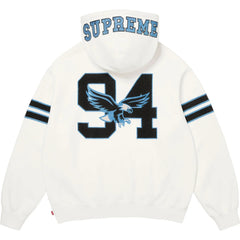 Supreme Rhinestone Eagle Hooded Sweatshirt White