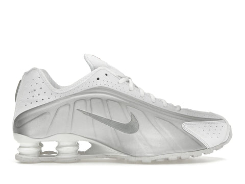 Nike Shox R4 White Bright Crimson Metallic Silver