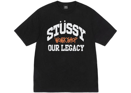 Stussy x Our Legacy Work Shop Collegiate Pigment Dyed Tee Black