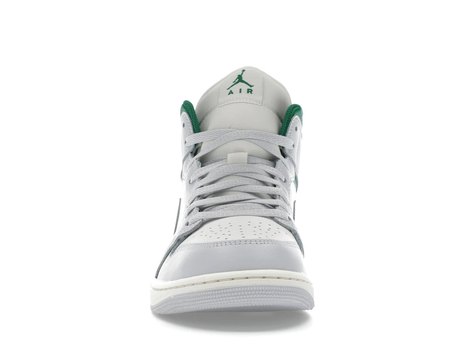 Jordan 1 Mid White Pure Platinum Pine Green