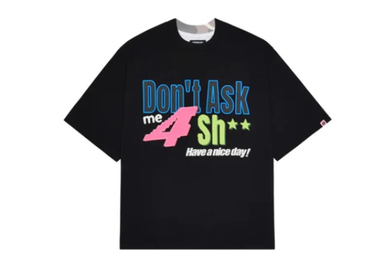 Broken Planet Don’t Ask Me Split Camo T-Shirt Midnight Black