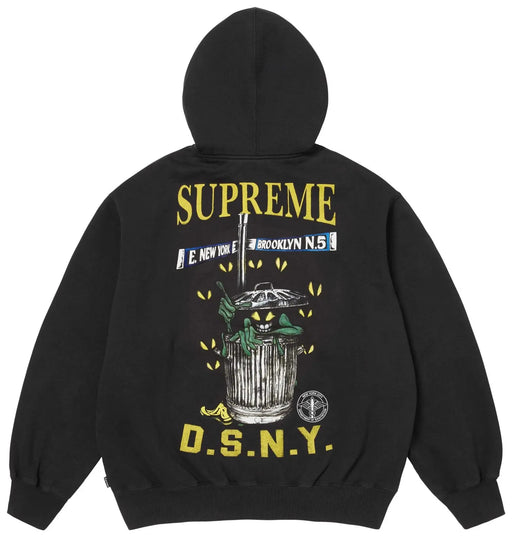Supreme x Dsny Zip Up Hooded Sweatshirt Black