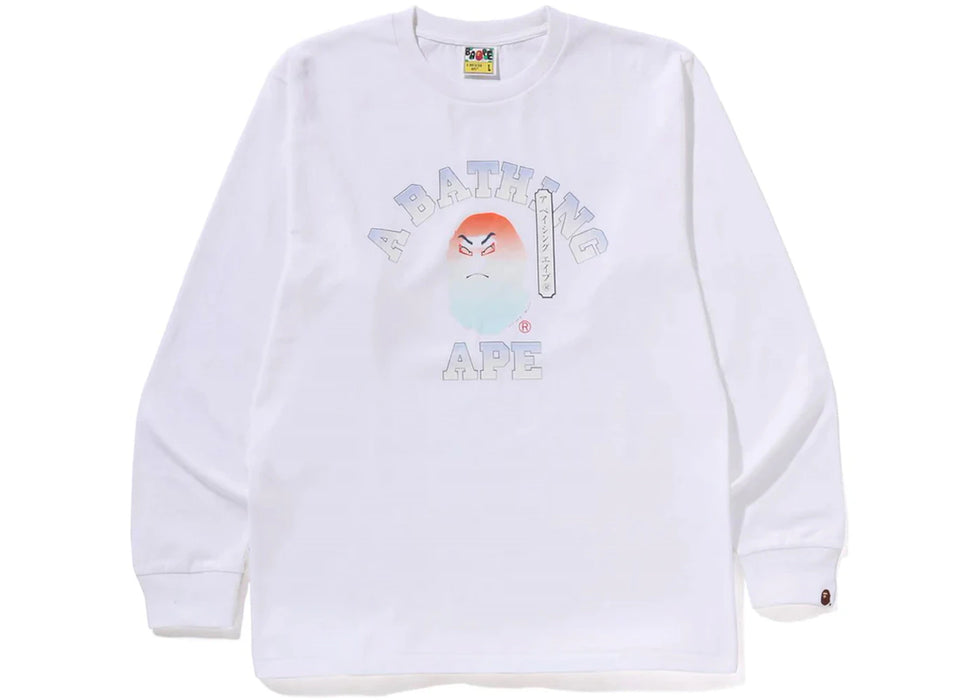 BAPE Kabuki Head L/S Tee White