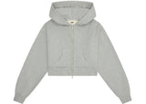 Broken Planet Women's Basics Cropped Zip-Up Hoodie Heather Grey