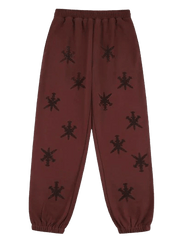 Unknown London Rhinestone Joggers Brown