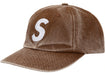 Supreme Pigment Coated S Logo 6-Panel Cap (SS26) Brown