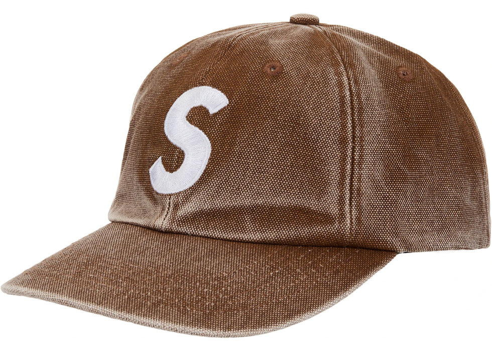 Supreme Pigment Coated S Logo 6-Panel Cap (SS26) Brown