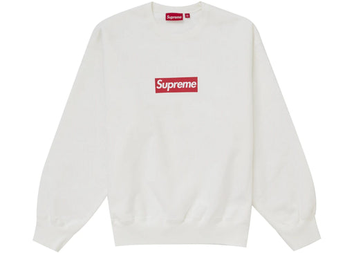 Supreme Washed Box Logo Crewneck White