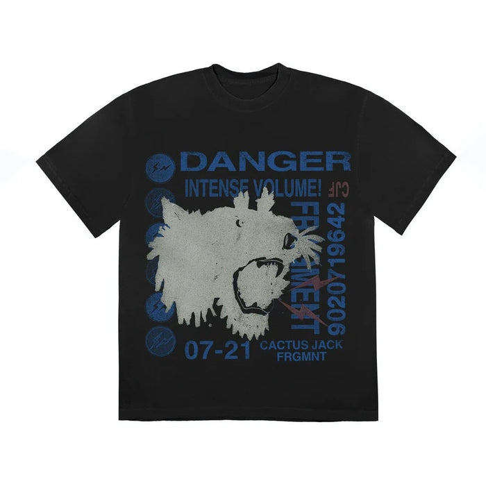 Travis Scott Cactus Jack For Fragment Danger Tee Washed Black
