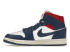 Jordan 1 Mid French Blue Gym Red (Women's)