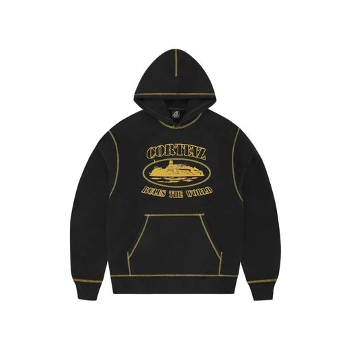 Corteiz Alcatraz Contrast Hoodie Black/Yellow