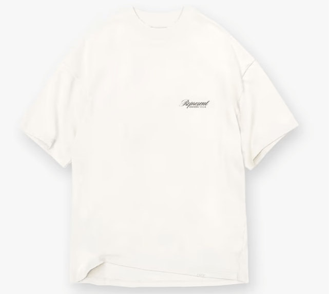 Represent Owners Club Script T-Shirt Flat White